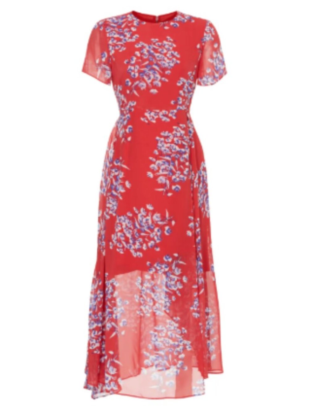 Saunders Collective Floral Chiffon Maxi Dress Red Size 2